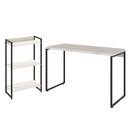 Ver imagem 1 de Kit Escritório Estante Areta 3 Prateleiras com Mesa Industrial Aspen 120cm C01 Snow - Lyam Decor
