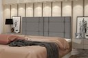 Ver imagem 2 de Cabeceira de Cama Casal Box 140cm Estofada Ellegancy Cinza