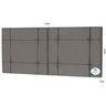 Cabeceira de Cama Casal Box 140cm Estofada Ellegancy Cinza - 4