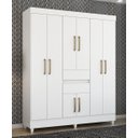 Ver imagem 1 de Guarda Roupa Roupeiro Solteiro 82060 08 Portas 02 Gavetas Munique Branco Demóbile