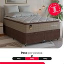 Ver imagem 5 de Cama Box Baú Casal Bipartido Colchão Comfort Class Pillowtop Bege/suede Marrom