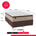 Ver imagem 4 de Cama Box Baú Casal Bipartido Colchão Comfort Class Pillowtop Bege/suede Marrom