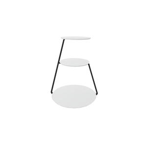 Mesa Lateral Industrial 3 Andares Preto - Branco