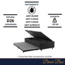 Ver imagem 5 de Cama Box Solteiro com Auxiliar 188x88cm Reforçada Suede Cinza Resistente Moderna