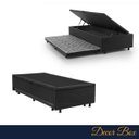Ver imagem 4 de Cama Box Solteiro com Auxiliar 188x88cm Reforçada Suede Cinza Resistente Moderna