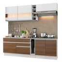 Ver imagem 3 de Armário de Cozinha Completa 220cm Branco/Rustic/Branco Parma Madesa 02