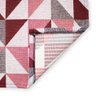 Passadeira Jacquard Antiderrapante Geométrica - Vermelha - 4