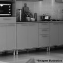 Ver imagem 5 de Balcão para Cozinha 100% MDF 120 cm 3 Portas 2 Gavetas Dulce Freijó/Branco
