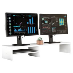 Suporte Stand Base para Monitor Laptop Soft Elevado 95cm em Mdf com 01 Prateleira - Desk Design - 2