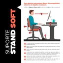 Ver imagem 6 de Suporte Stand Base para Monitor Laptop Soft Elevado 95cm em Mdf com 01 Prateleira - Desk Design