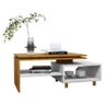 Mesa de Centro Sala Lima com Pés de Madeira Maciça Naturale/branco - 1