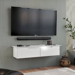 Rack / Aparador Suspenso Flow: Branco - 5