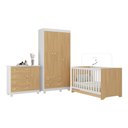Ver imagem 2 de Quarto de Bebê Completo com Berço Americano 3 em 1 Allegra Multimóveis Mp4590 Branco/madeirado