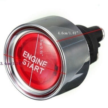 Botão Partida Engine Start Led Iluminado Vermelho Universal - 4