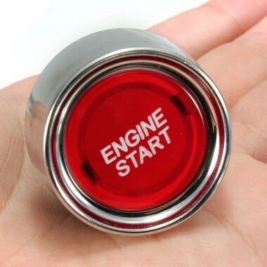 Botão Partida Engine Start Led Iluminado Vermelho Universal - 3