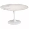 Mesa de Jantar Tulipa Saarinen Redonda 80cm Mármore Branco Extra - Branco - 2