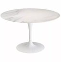 Ver imagem 2 de Mesa de Jantar Tulipa Saarinen Redonda 80cm Mármore Branco Extra - Branco