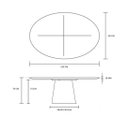 Ver imagem 3 de Mesa de Jantar Cone Oval 120x80cm Base Laminada em Madeira Freijó - Preto
