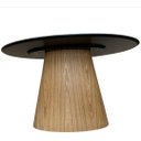 Ver imagem 2 de Mesa de Jantar Cone Oval 120x80cm Base Laminada em Madeira Freijó - Preto