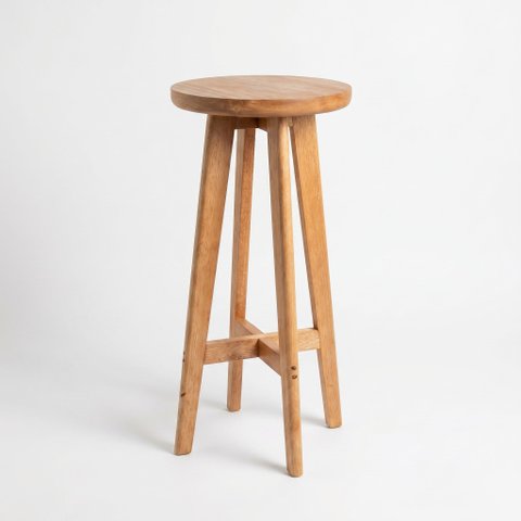 Banqueta Alta 70cm em Madeira para Balcão de Cozinha e Área Gourmet – Resistente e Moderna – Arveni