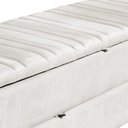Ver imagem 4 de Calçadeira Recamier Baú Sapateira Casal 140cm Ayla Veludo Tampo Reto - Estopar Ayla 140cm Veludo Beg