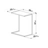 Mesa Lateral Estrutura em Aço 58cm 27886 Steel Quadra Artesano - Vermont/preto Fosco - 3