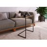 Mesa Lateral Estrutura em Aço 58cm 27886 Steel Quadra Artesano - Vermont/preto Fosco - 1