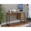 Ver imagem 4 de Escrivaninha Estilo Industrial 3 Gavetas Mel Pp Milani Store