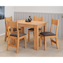 Ver imagem 1 de Mesa de Jantar Retangular Prates com 4 Cadeiras Brisa Mel/bombom - Casa Giulia