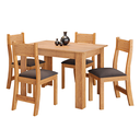 Ver imagem 2 de Mesa de Jantar Retangular Prates com 4 Cadeiras Brisa Mel/bombom - Casa Giulia