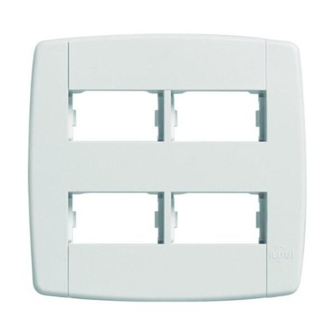 Kit 20 placa 4x4 2+2 Módulos Separados Lev - Ilumi
