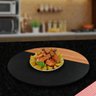 Prato Giratório Para Servir Na Mesa 80 Cm - Preto E Freijó - 7