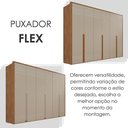 Ver imagem 5 de Guarda Roupa Casal Lizz 6 Portas 6 Gavetas Flex Cedro/off White - Casa D