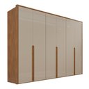 Ver imagem 1 de Guarda Roupa Casal Lizz 6 Portas 6 Gavetas Flex Cedro/off White - Casa D