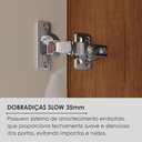 Ver imagem 4 de Guarda Roupa Casal Lizz 6 Portas 6 Gavetas Flex Cedro/off White - Casa D