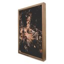 Ver imagem 4 de Quadro Decorativo Abstrato Black Mármore em Moldura Caixa Tacolado Moldura Trad 1cm Madeira Escura C
