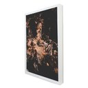 Ver imagem 2 de Quadro Decorativo Abstrato Black Mármore em Moldura Caixa Tacolado Moldura Trad 1cm Madeira Escura C