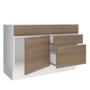 Ver imagem 5 de Balcão Gabinete de Pia Madesa Stella 1 Porta e 2 Gavetas (Sem Tampo e Pia) Branco/Rustic