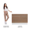 Ver imagem 6 de Balcão Gabinete de Pia Madesa Stella 1 Porta e 2 Gavetas (Sem Tampo e Pia) Branco/Rustic