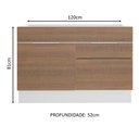 Ver imagem 3 de Balcão Gabinete de Pia Madesa Stella 1 Porta e 2 Gavetas (Sem Tampo e Pia) Branco/Rustic