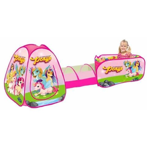 Toca Barraca Túnel 3 em 1 Infantil Ponys
