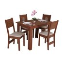 Ver imagem 2 de Conjunto Mesa Retangular Pérola Fosca com 04 Cadeiras - Bagum Bege Naturalle