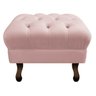 Puff Retrô Luis XV Suede Rosê - 1