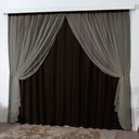 Ver imagem 1 de Cortina Mirage 3 Mts Sala Quarto Blackout Voal Trilho Suisso - Tabaco