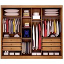 Ver imagem 3 de Guarda Roupa Atlanta 3 Portas e 6 Gavetas com 9 Espelhos Cinamomo - Novo Horizonte