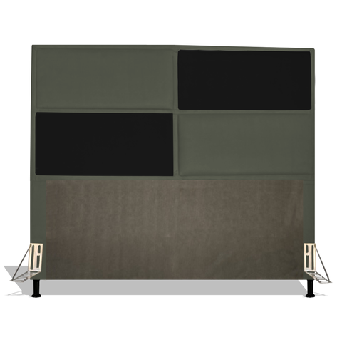 Cabeceira Estofada Tóquio 195 cm Para Cama Box Quarto King Size MV Estofados Suede Cinza Suede