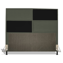 Ver imagem 1 de Cabeceira Estofada Tóquio 195 cm Para Cama Box Quarto King Size MV Estofados Suede Cinza Suede
