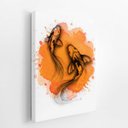 Ver imagem 2 de Carpa Peixe Arte Laranja Minimalista Quadro Canvas 60x40cm