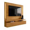 Ver imagem 2 de Painel para TV Alba 75 Polegadas 216cm MDP com LED Cumaru Marrom Casah