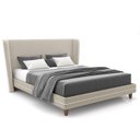 Ver imagem 1 de Cama Casal 140cm com Cabeceira Many P02 Veludo Bege - Mpozenato